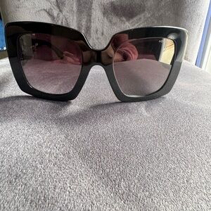 CHANEL Oversized Black Sunglasses